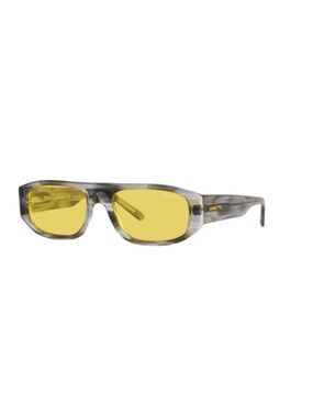 Arnette x Zayn Malik Gray Marbled Frame Sunglasses with Yellow Lenses